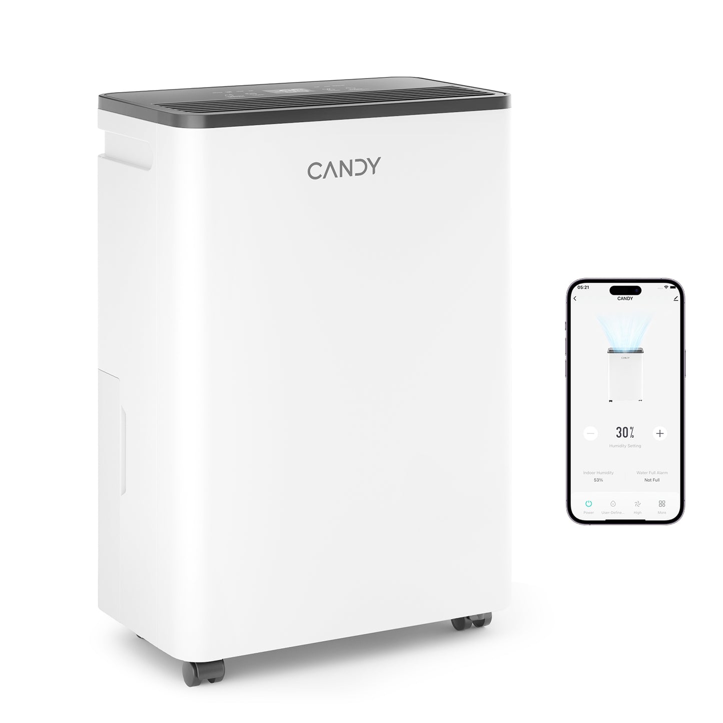 Candy 2000 Sq.Ft Dehumidifiers for Home, 34 Pints CAS-CF12(W)-US
