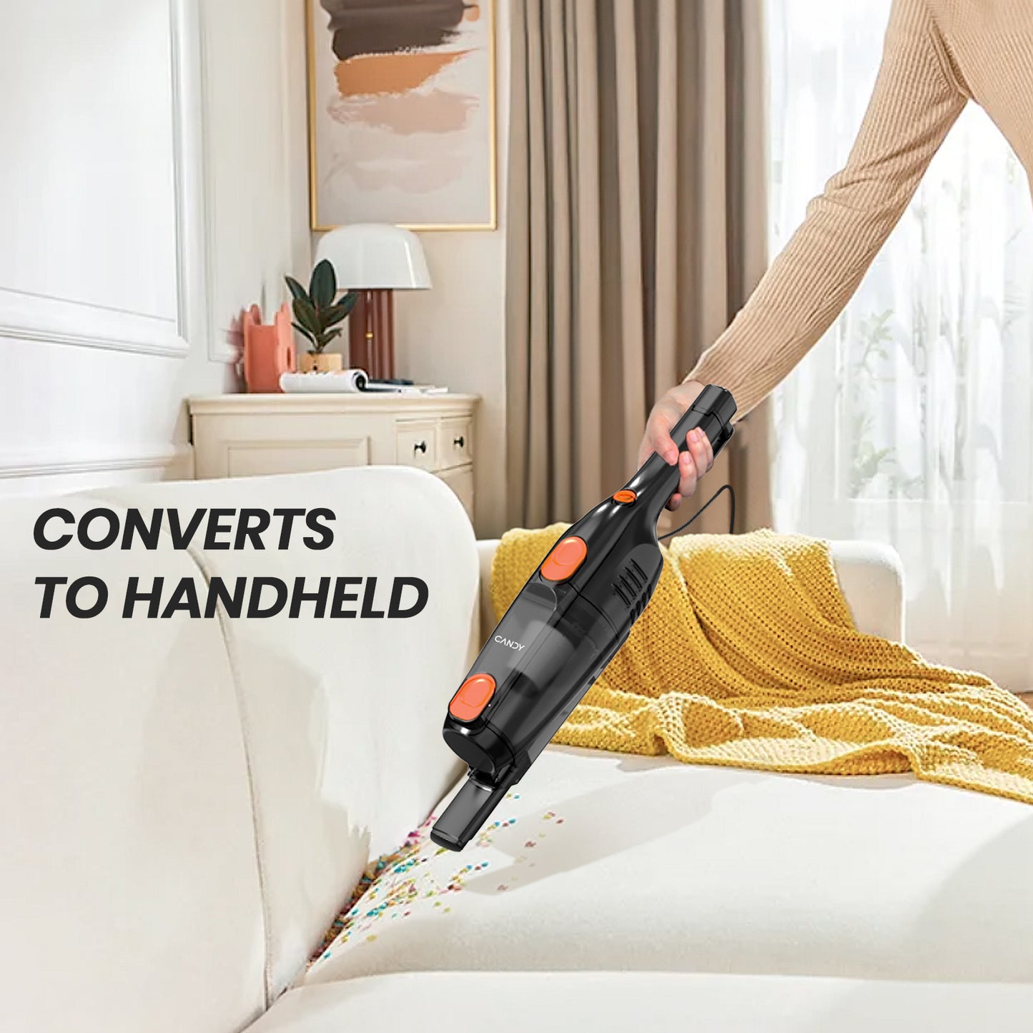 Candy Corded Stick Vacuum Cleaner CSC-S600(B)US
