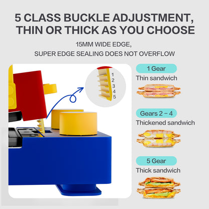 Candy Portable Waffle & Sandwich Maker LSMC-ET02(R)