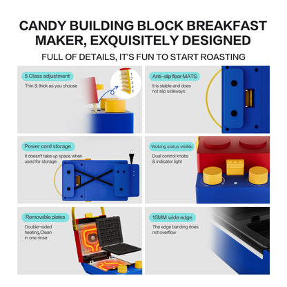 Candy Portable Waffle & Sandwich Maker LSMC-ET02(R)