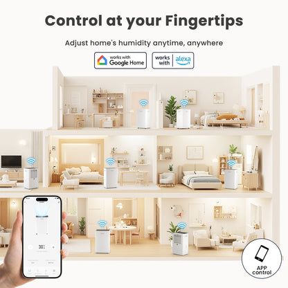 Candy 4500 Sq.Ft Dehumidifier for Basement,80 Pints CAS-CF25(W)-US