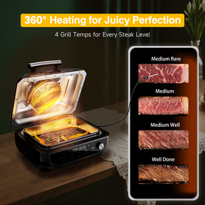 Candy Indoor Grill & Air Fryer CAF-502-US