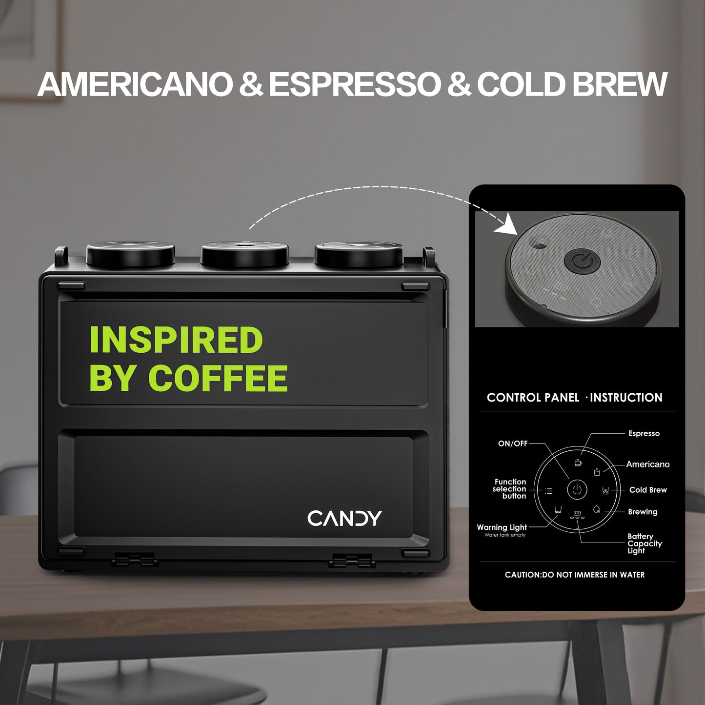 Candy Portable Espresso Machine with Strap LSCF-SA103(B)