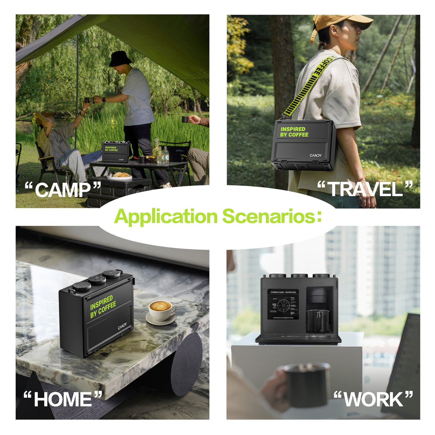 Candy Portable Espresso Machine with Strap LSCF-SA103(B)