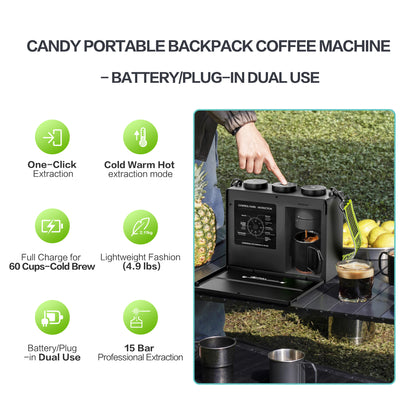 Candy Portable Espresso Machine with Strap LSCF-SA103(B)